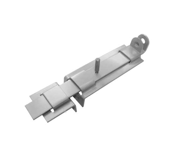 Изображение товара Засов с проушиной плоский DOMART ЗПП-350 мод.2 серый металлик 4620007789492