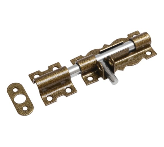 Изображение товара Засов дверной DOMART фигурный ЗДФ-170 (с проушиной) бронза антик 4660046014438