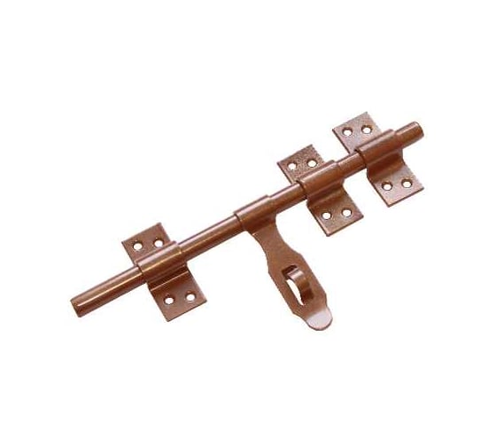 Изображение товара Засов универсальный DOMART ЗУ-250 с накладкой коричневый металлик 4660015163136