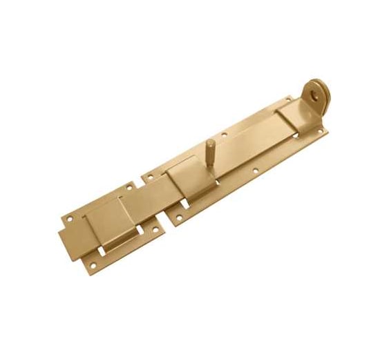 Изображение товара Засов с проушиной плоский DOMART ЗПП-350 золото 4620007788914