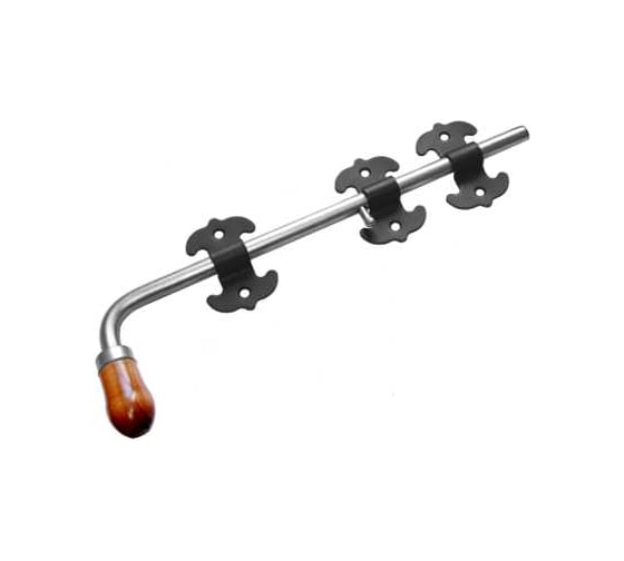 Изображение товара Засов универсальный DOMART фигурный ЗУФ-400 мод.2 черный 4620007785739