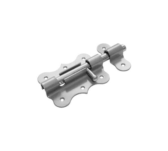 Изображение товара Засов дверной DOMART фигурный ЗДФ-100 серый металлик 4660015162382