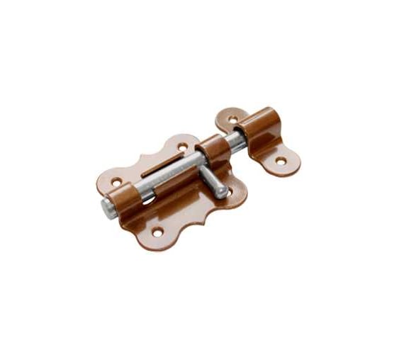 Изображение товара Засов дверной DOMART фигурный ЗДФ-80 коричневый металлик 4660015162177