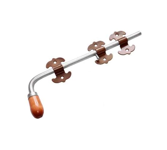 Изображение товара Засов универсальный DOMART фигурный ЗУФ-400 мод.2 коричневый металлик 4620007785685