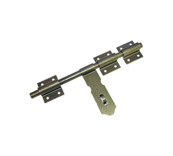 Изображение товара Засов DOMART ДОБРЫНЯ универсальный 450 мм (с накладкой) бронза антик 4660015165901