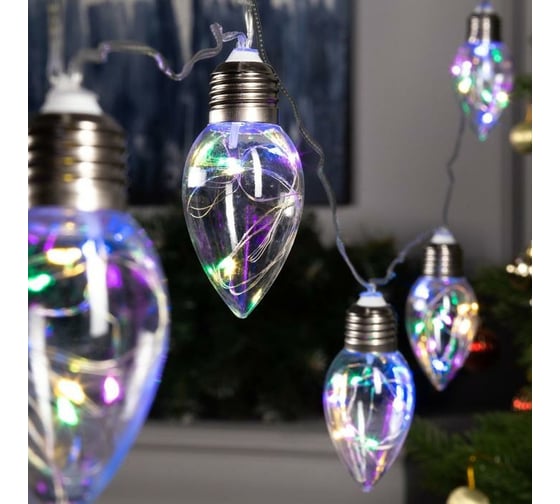 Изображение товара Нить Luazon ROSA 3 м, с насадками Лампочки капля 8 см, IP20, Н.С. LED-80-12V, 8 режимов, мульти 6929849