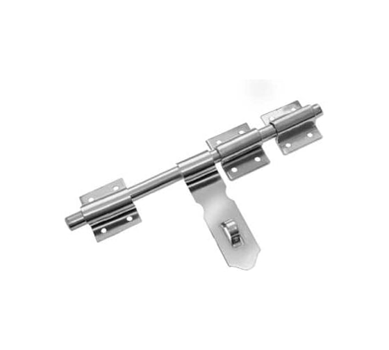 Изображение товара Засов DOMART ДОБРЫНЯ универсальный 450 мм (с накладкой) хром 4660015165970