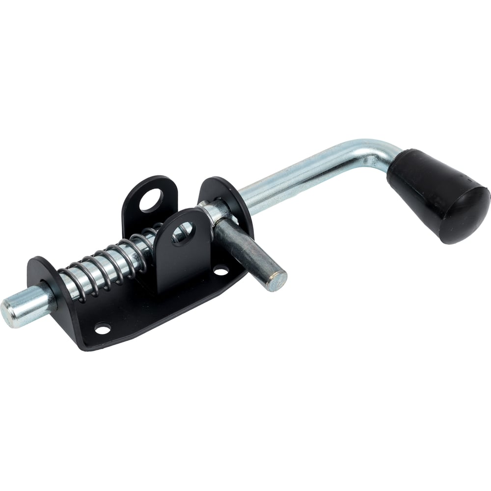 Изображение товара Засов пружинный DOMART 90 мм мод.2 с проушиной черный для дверей ворот