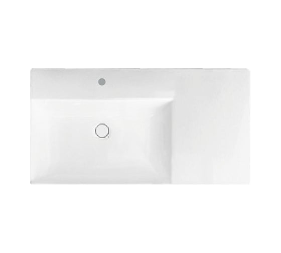 Изображение товара Раковина HATRIA BAHIA 80, 1 отверстие для смесителя по центру, столешница справа BHD800465011TS0