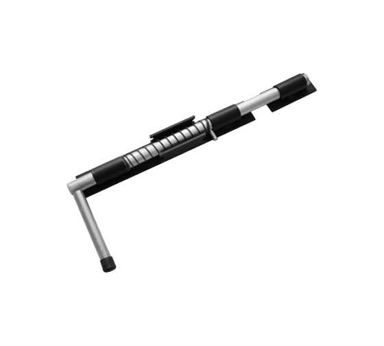 Изображение товара Засов DOMART ДОБРЫНЯ с пружиной 450 мм мод.2 черный 4660015165604