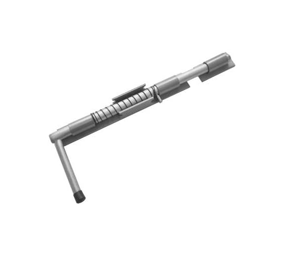 Изображение товара Засов DOMART ДОБРЫНЯ с пружиной 450 мм мод.2 серый металлик 4660015165598