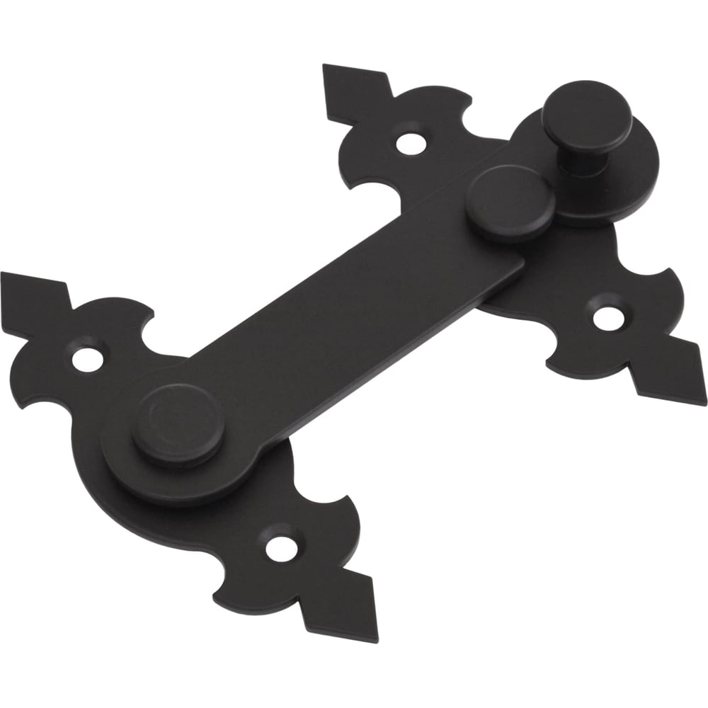 Изображение товара Щеколда дверная DOMART Готика 120 черная надежное закрепление для дверей и ворот