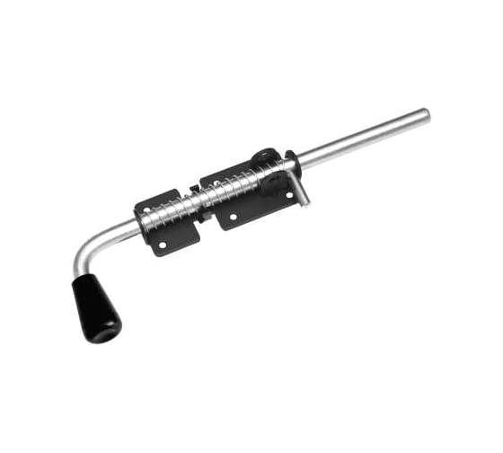 Изображение товара Засов с пружиной DOMART 300 мм (с проушиной) черный 4660046012526