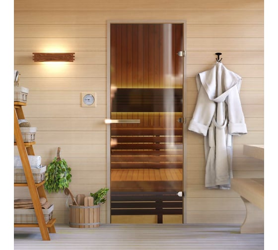 Изображение товара Дверь для бани DoorWood Бронза, 2000х700 мм DW01332