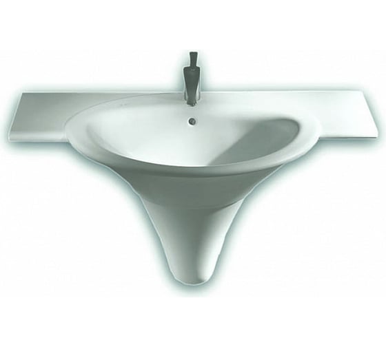 Изображение товара Раковина HATRIA SCULTURE подвесная или накладная, 1 отверстие для смесителя, с переливом YR3801