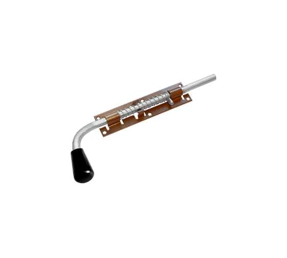 Изображение товара Засов с пружиной DOMART ЗСП-300 мод.2 коричневый металлик 4620007787405