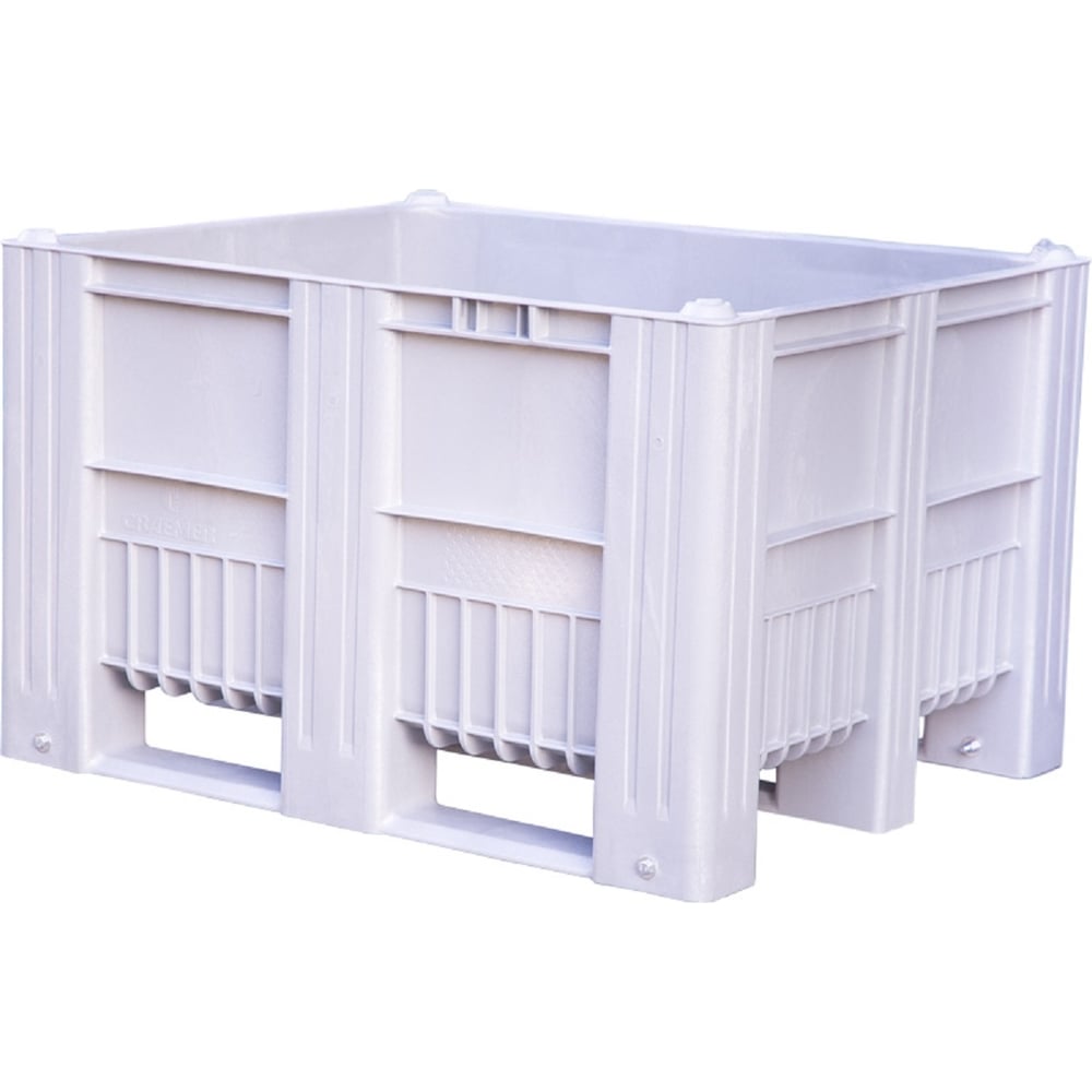 Изображение товара Контейнер на полозьях 1200x1000x740 мм сплошной серый Тара.ру