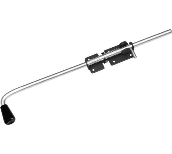 Изображение товара Засов с пружиной DOMART 600 мм (с проушиной) черный 4660046012588