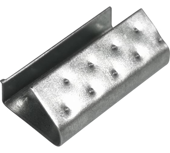 Изображение товара Стальная скрепа для ПП ленты 12 мм Кордленд 13х27х0,5 мм, 1000 шт. PP-13 KREP-00123