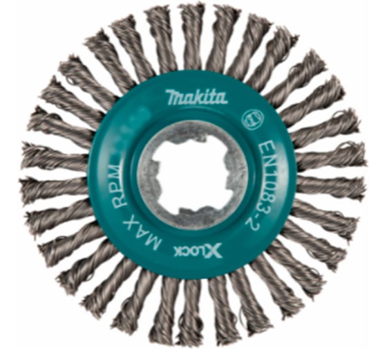 Изображение товара Щетка проволочная дисковая (115 мм; 0.5 мм; X-lock; тонкие пучки) Makita D-73411