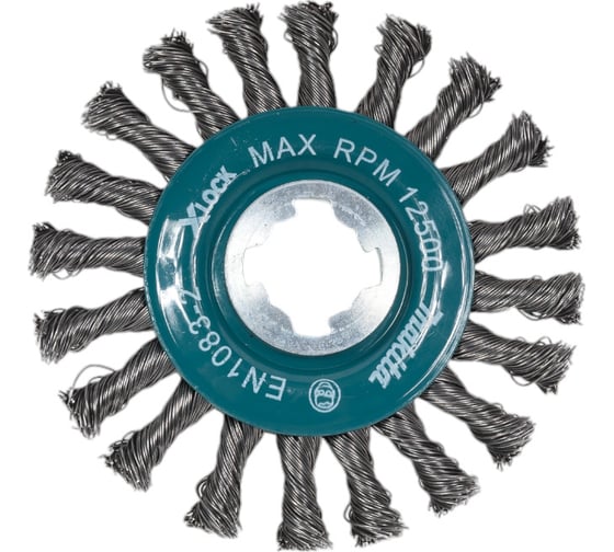 Изображение товара Щетка проволочная дисковая (115 мм; 0.5 мм; X-lock; толстые пучки) Makita D-73405