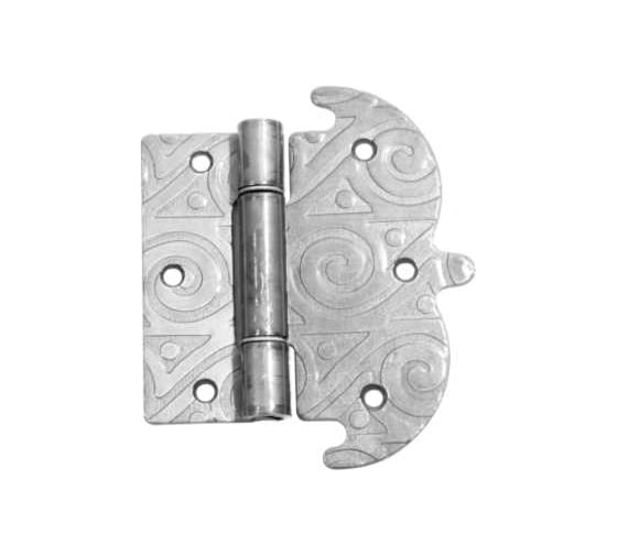 Изображение товара Петля фигурная DOMART 130x110 /кованая/ черненое серебро серия Ярославль 4660046002848