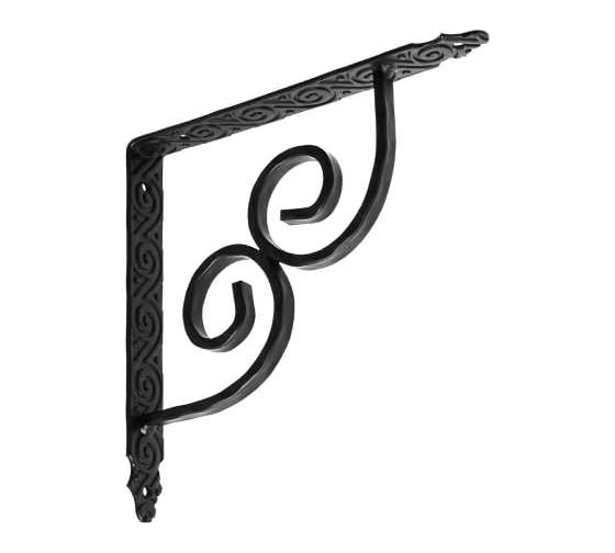 Изображение товара Кронштейн DOMART 225x225 мод.4 /кованый/ черный серия Ярославль 4660046012953