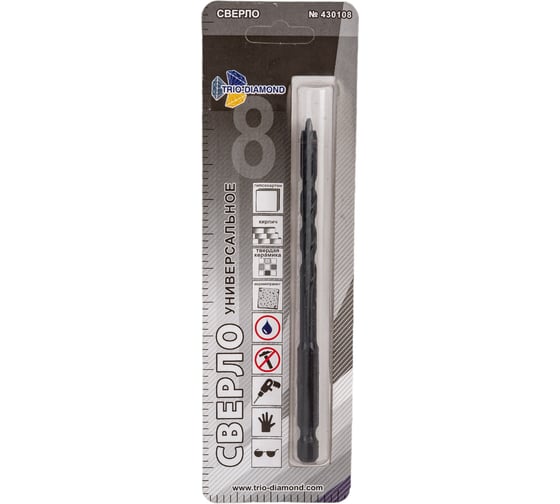 Изображение товара Сверло универсальное TRIO-DIAMOND 8 мм 430108