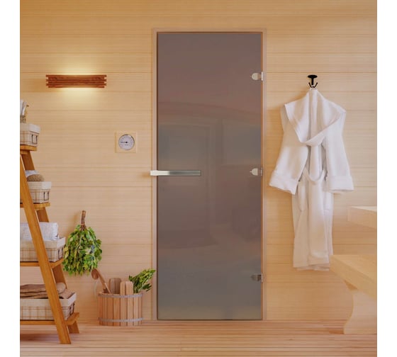 Изображение товара Дверь для бани DoorWood Бронза матовая, 1800х700 мм DW01115