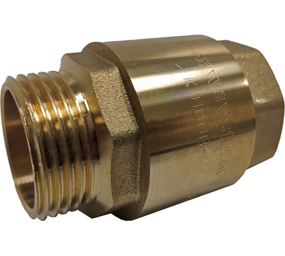 Изображение товара Обратный клапан WWSYSTEM пружинный муфтовый, 1" с металлическим затвором К0100ВН