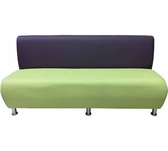 Изображение товара Секция дивана Мягкий офис Классик трехместная фиолетово-салатовая КЛ701ФЛТСЛТ