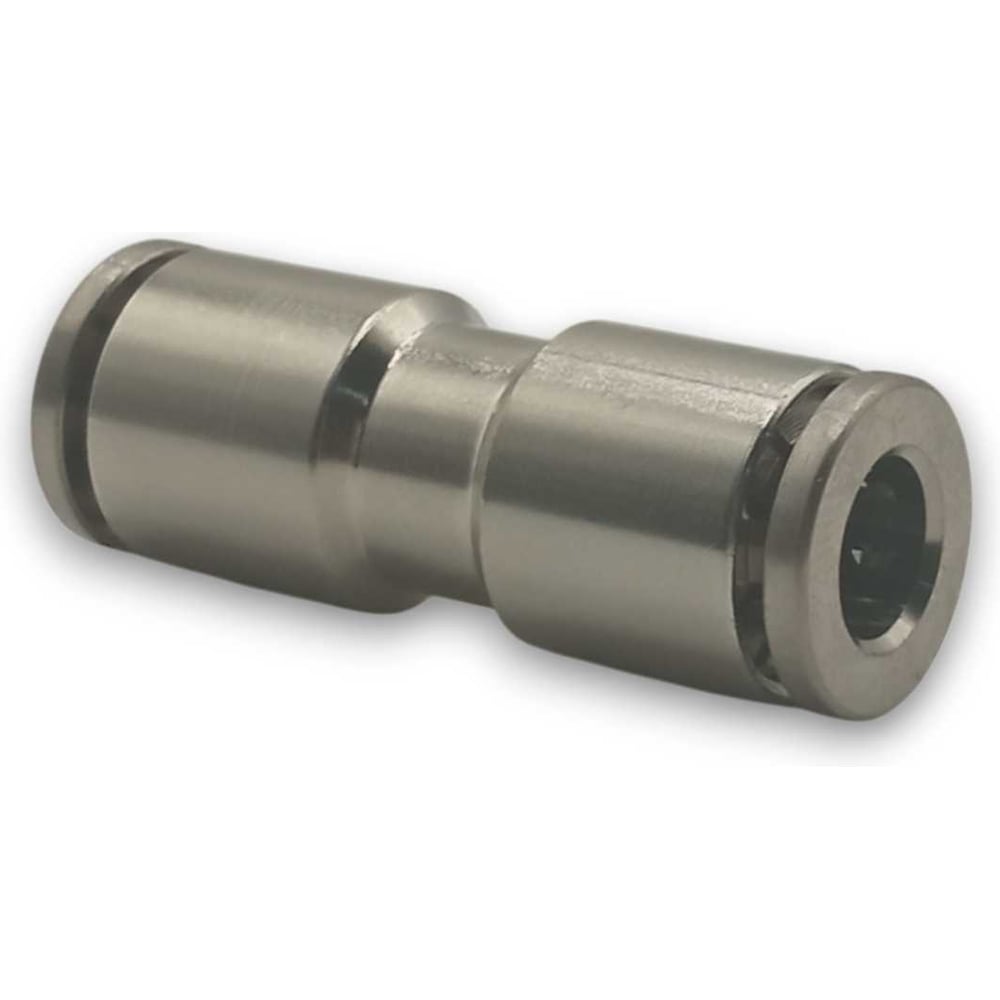 Изображение товара Соединитель цанговый прямой KEMU06-A для труб 6 мм никелированная латунь