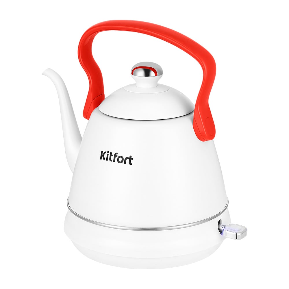 Изображение товара Чайник Kitfort КТ-6793 1500 Вт нержавеющая сталь белый красный