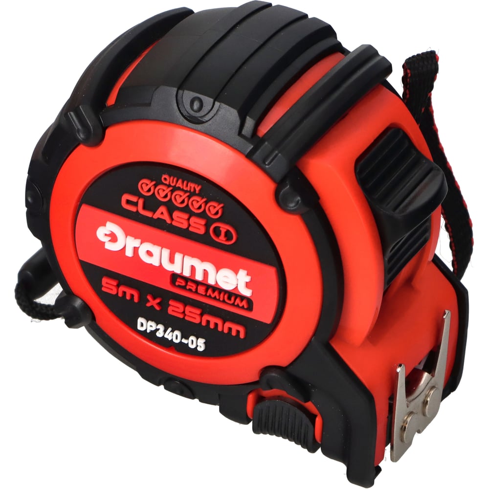 Изображение товара Профессиональная обрезиненная рулетка DRAUMET PREMIUM 5 м х 25 мм