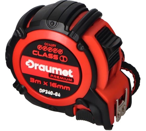 Изображение товара Рулетка обрезиненная DRAUMET PREMIUM 3 м x 16 мм DP340-04