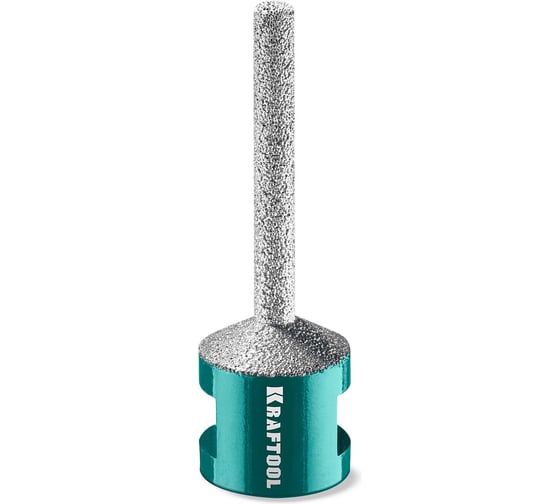 Изображение товара Вакуумная алмазная фреза пальчиковая с конусом Kraftool VS DIAMOND d 6 мм (М14; 50 мм) 29811-06