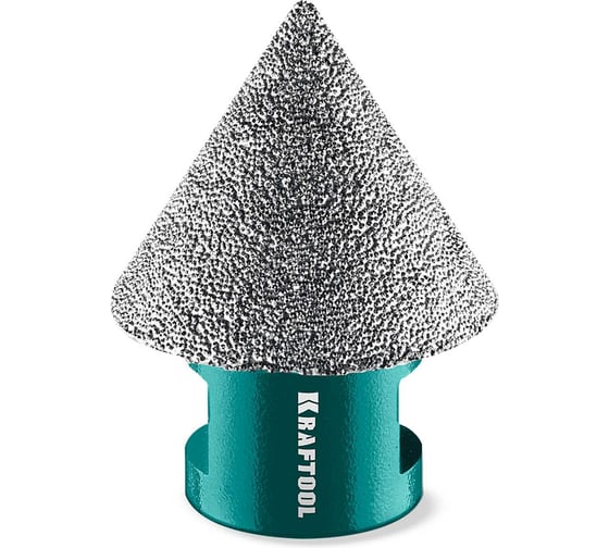 Изображение товара Вакуумная алмазная фреза конусная Kraftool VS DIAMOND d 2-38 мм, М14 29812-02-38