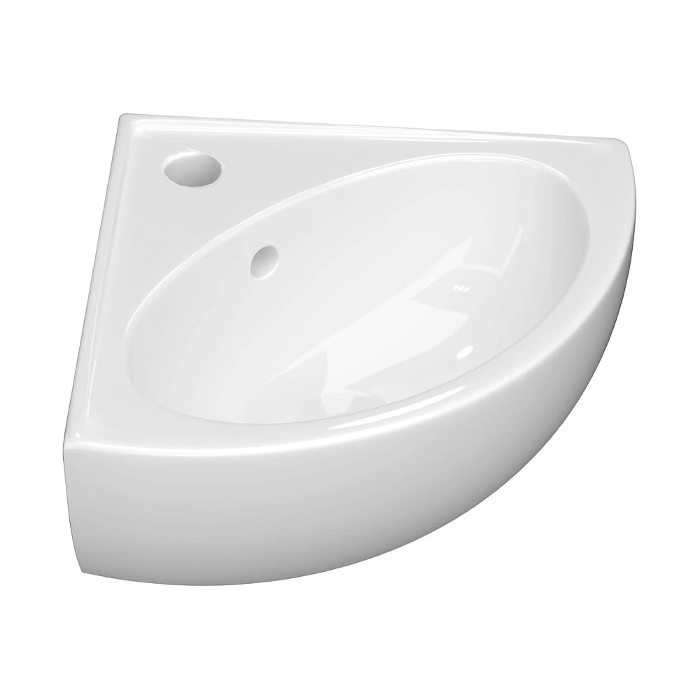 Изображение товара Раковина KERAMIN ЛАГО 45 угловая белая фарфор глянцевая для ванной