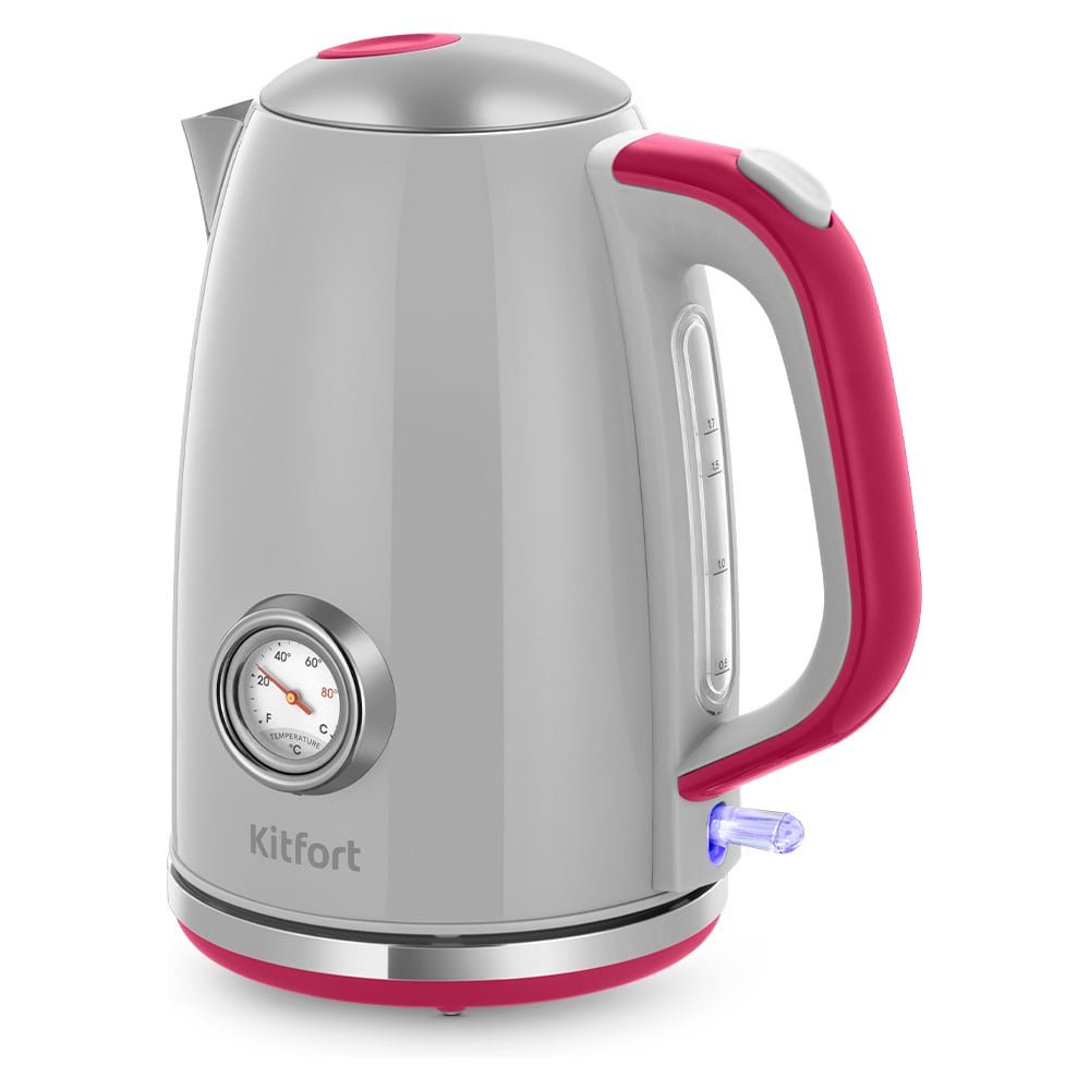 Изображение товара Электрический чайник KITFORT КТ-6798 2200 Вт 1.7 л серый с LED-индикатором