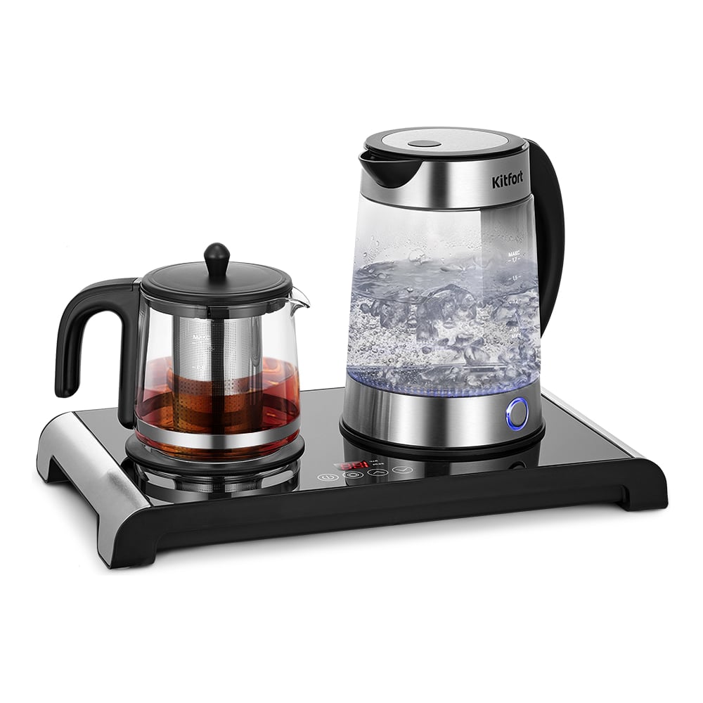 Изображение товара Чайный набор KITFORT КТ-6743 с регулировкой температуры 2200 Вт черный