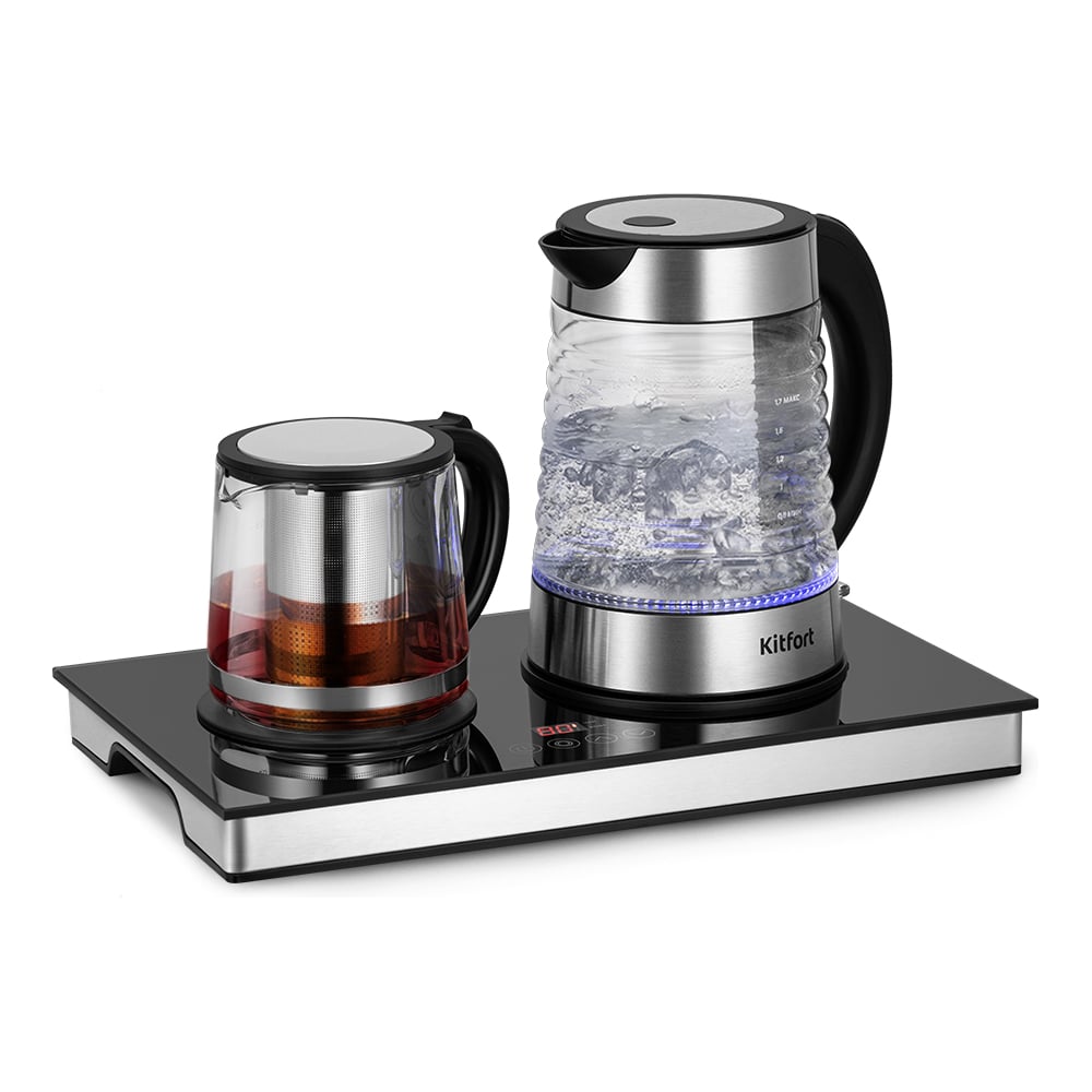 Изображение товара Электрический чайник KITFORT КТ-6745 2200Вт с регулировкой температуры дисплеем черный