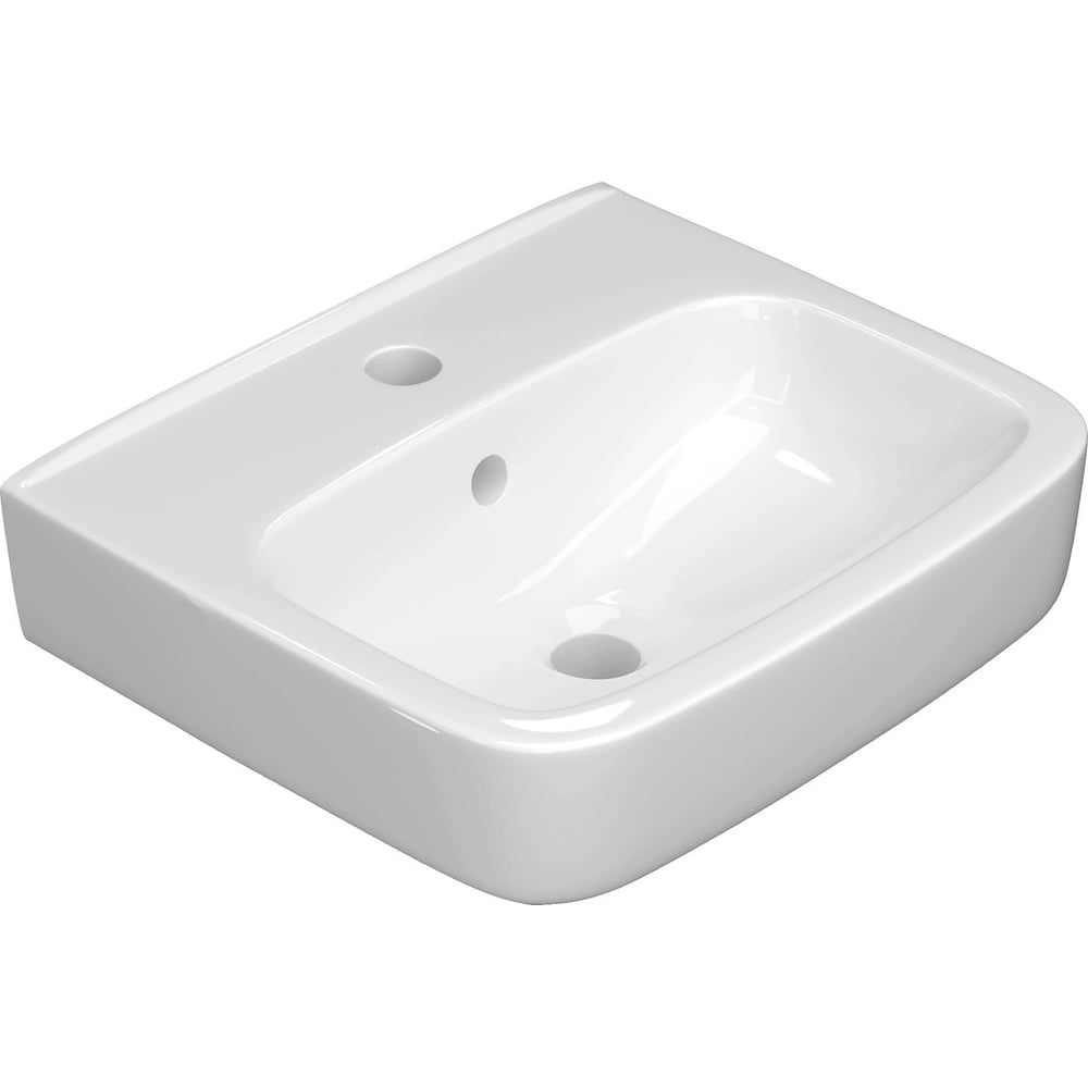 Изображение товара Раковина KERAMIN СКВЭА 45 белый глянец современная подвесная фарфор