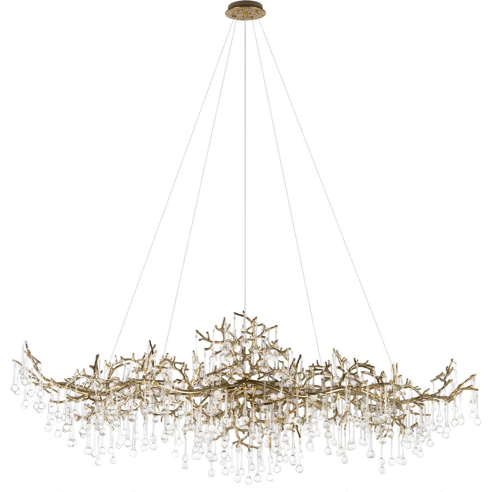 Изображение товара Подвесная люстра Coral 10351/1500L AB с стеклянными плафонами и бронзовым цветом