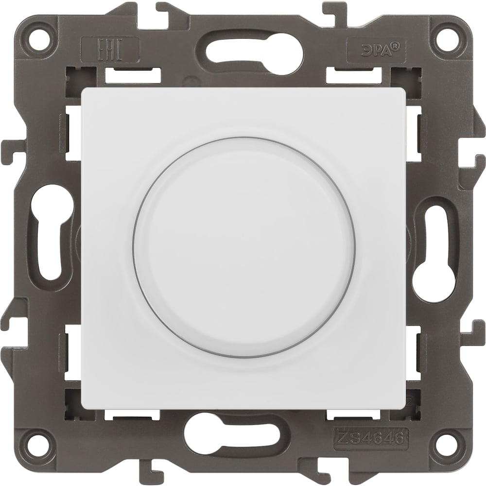 Изображение товара Светорегулятор ЭРА Elegance 14410101М поворотно-нажимной 400ВА белый встраиваемый