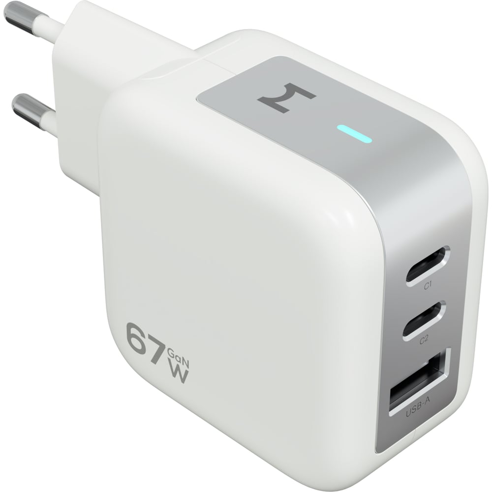 Изображение товара Мощное зарядное устройство MAGSSORY Pulse 67W GaN с быстрой зарядкой для Apple ноутбуков и смартфон