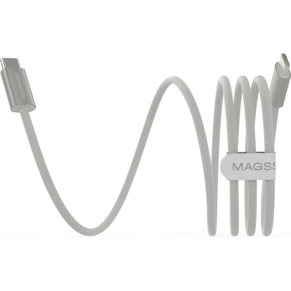 Изображение товара Магнитный кабель MAGSSORY Line C 60W USB-C 1,2 м белый