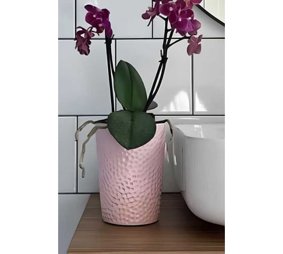 Изображение товара Кашпо Scheurich Barcelona керамика, d13см, h11см, розовый перламутровый 073010