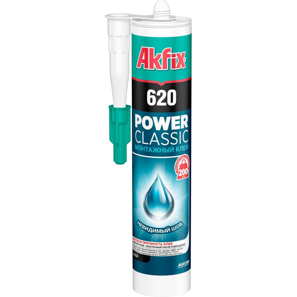 Изображение товара Клей каучуковый монтажный Akfix 620 power classic 310 мл GA620.1