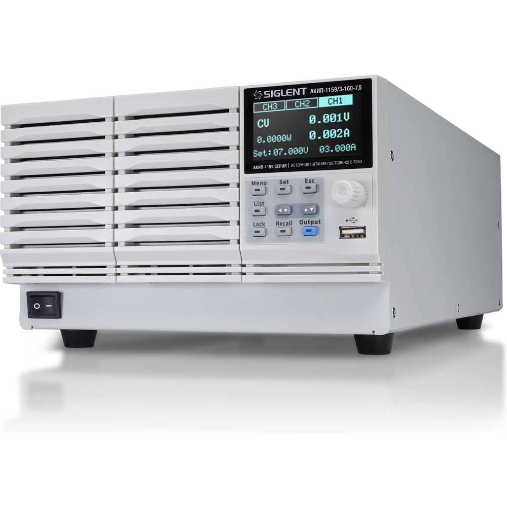 Изображение товара Источник питания постоянного тока АКИП-1159/3-160-7,5 мощное настольное устройство