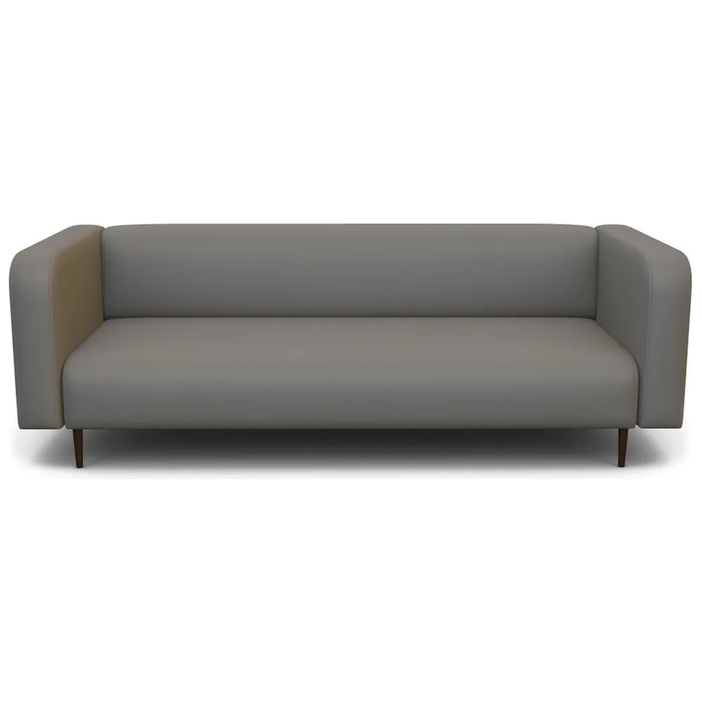 Изображение товара Диван офисный 3-х местный Шарм Акцент из экокожи, светло-коричневый